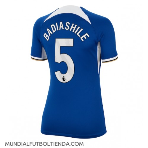Camiseta Chelsea Benoit Badiashile #5 Primera Equipación Replica 2023-24 para mujer mangas cortas